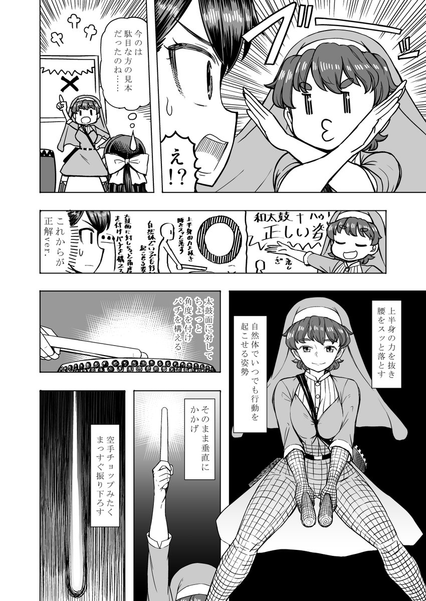 優等生がシスターに誘われ和太鼓を始める話
✝️〜百合の花が咲く編〜✝️
1/2 