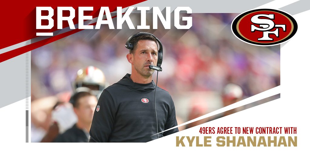 _NFLSpain_'s tweet image. Kyle Shanahan, Head Coach de los #49ers firma una extensión de 6 años hasta 2025