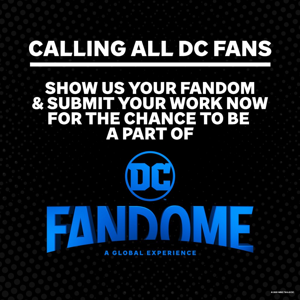 Calling all DC fans! Here’s your chance to be a part of #DCFanDome. Check out the Creative Brief at Create.DCFanDome.com and show us your fandom.