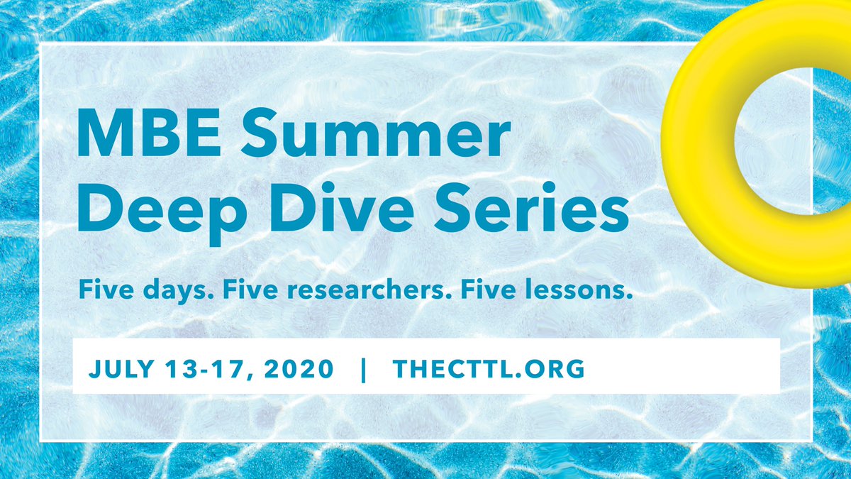 TheCTTL's tweet image. We&apos;re excited to announce a new virtual PD experience that will help you prepare for your classes no matter what they look like in the fall. Learn more about our MBE Summer Deep Dive Series and register here: thecttl.org/mbe-summer-dee… #MBEDeepDive