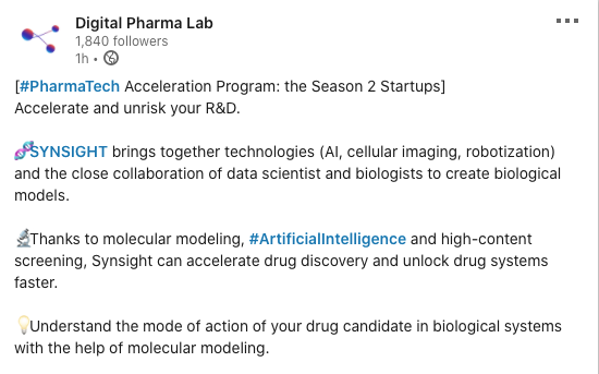 linkedin.com/posts/digitalp… <a href="/DigitalPharmaLb/">Digital Pharma Lab</a> <a href="/Genopole/">Genopole</a> <a href="/Pole_Medicen/">Medicen Paris Region</a>