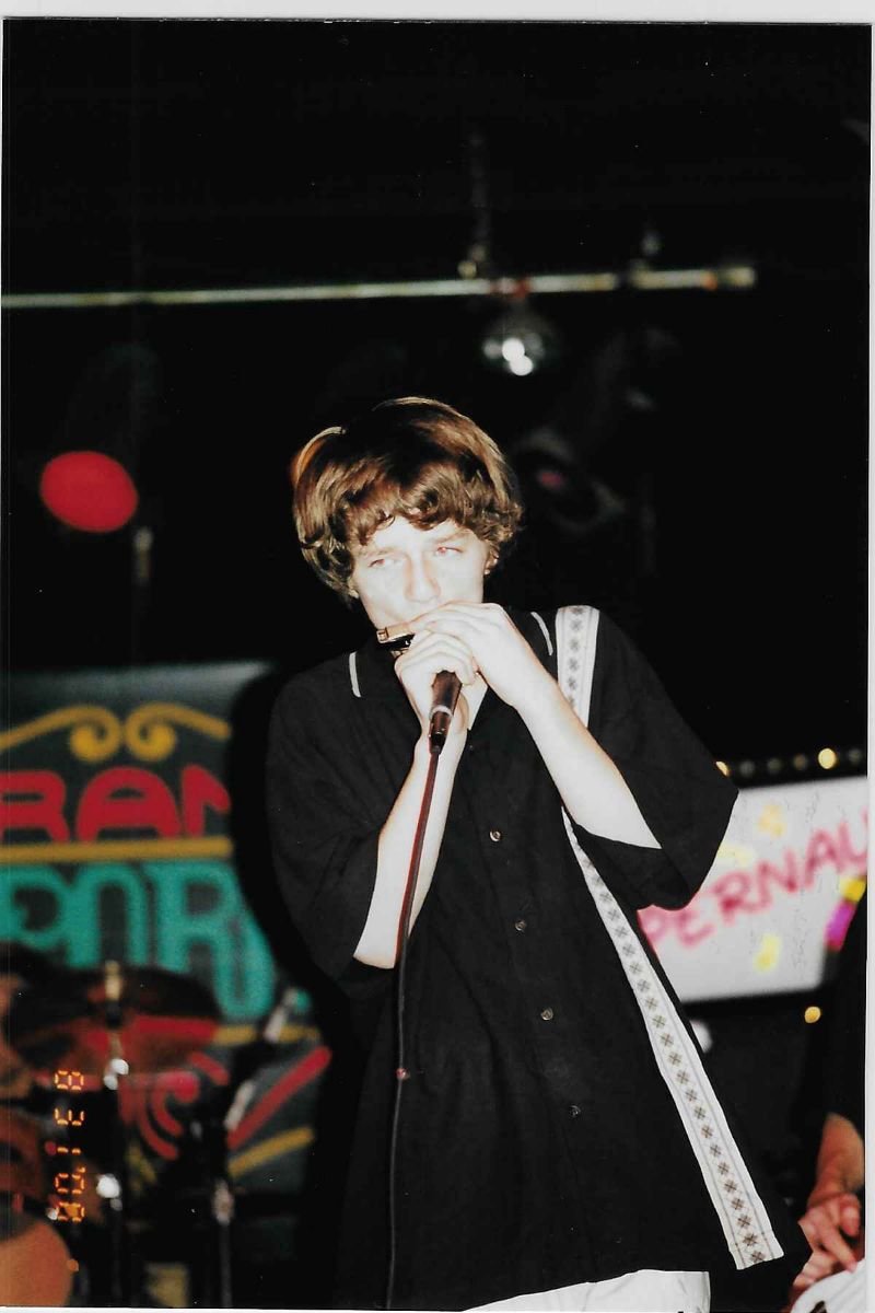 WonderfuzzBand's tweet photo. First of all, we miss the Grand Emporium. We grew up going to shows there and the venue definitely influenced us in our respective musical careers. Additionally, get a load of this guy... 

#NotAwkward #LikeAtAll #WonderfuzzBand  #TBT https://t.co/tZGdqEnWzo