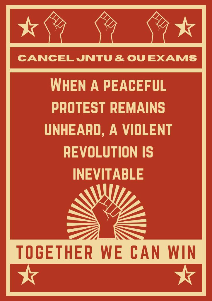 Arun_Heavenn's tweet photo. Cancel JNTU & OU Exams 🙏🏻
The decision on the semester examinations of final year,constituent and affiliated colleges of JNTUH &OU should be taken the right decision by state government🙏.
#saveyoungminds
@TelanganaCMO @TSEduDept @PMOIndia @KTRTRS @TV9Telugu https://t.co/xlepoPczLC