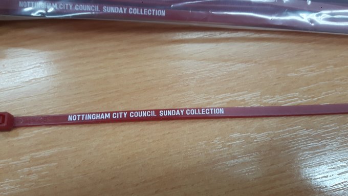 NottinghamCS's tweet image. As we return to regular collection cycles, please ensure any #Commercialwaste presented for collection on a #SundayMorning in #Nottingham city centre is tagged indicating it has been contracted for collection.