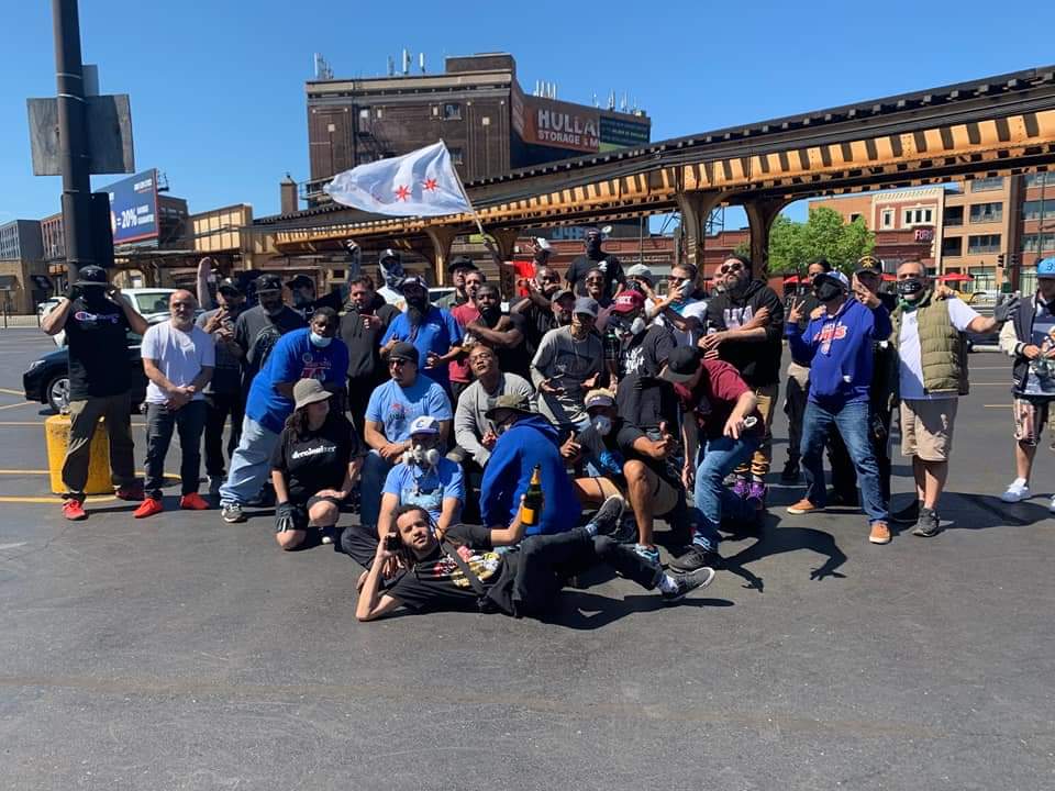 ChiRockNation's tweet photo. The legends of Chicago Graffiti, back from the 1980’s.  2020 visions at the Project Logan Wall. Another one for the history books! #Chicago Rock Nation #graffitiart #HipHop https://t.co/pfIFxtk4IY