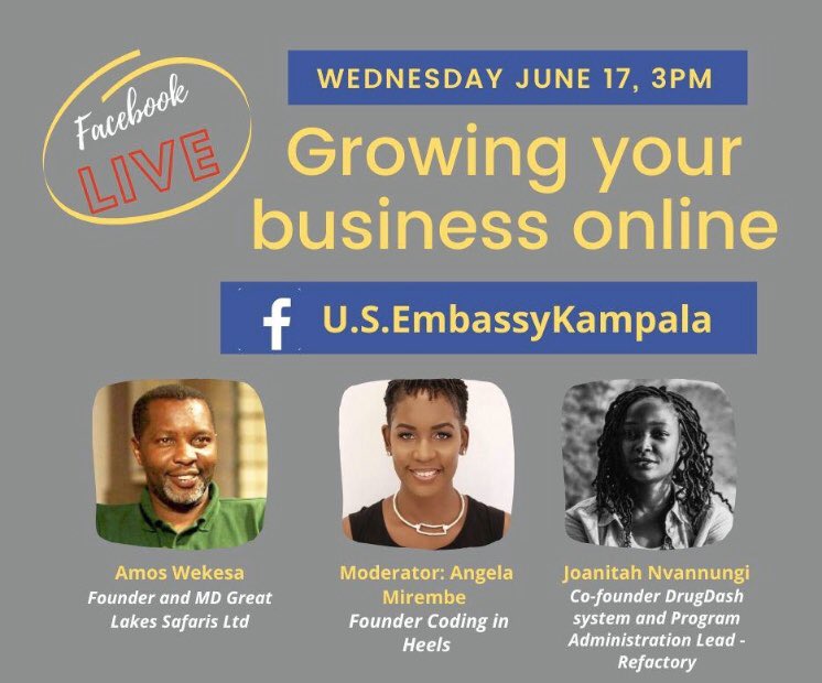 CodinginHeelsug's tweet image. So excited to take part in this discussion courtesy of U.S. Embassy Kampala.
#CodingInHeels