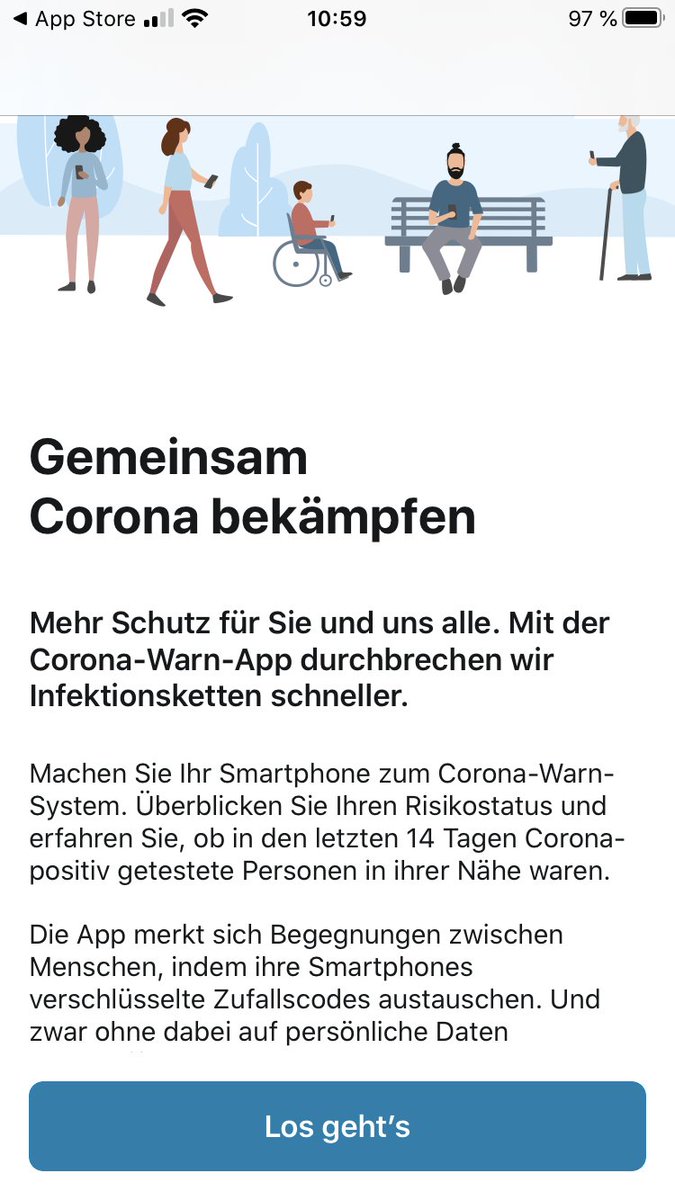 Habe mir die #CoronaWarnApp heute installiert - ist kinderleicht. #BinDabei #Mitmachen