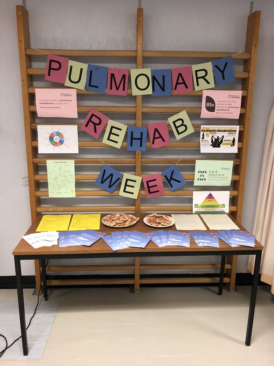 My wee #pulmonaryrehabweek stand in the Physio and OT department 😊 @prwukee