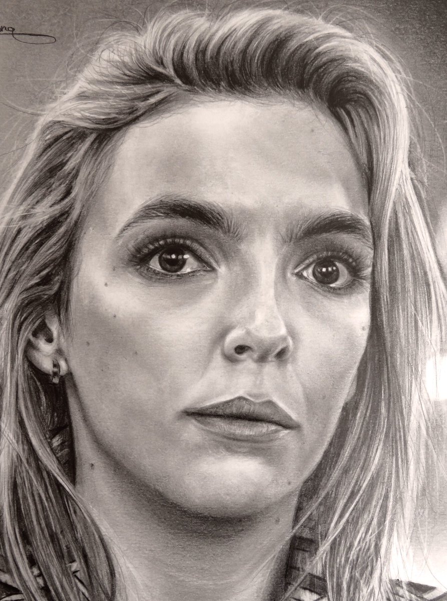 Villanelle (S3 Ep8) Killing Eve, Pencil Drawing <a href="/KillingEve/">Killing Eve</a> #KillingEve #jodiecomer #villanelle #villaneve #pencil (Instagram @ em.young88)