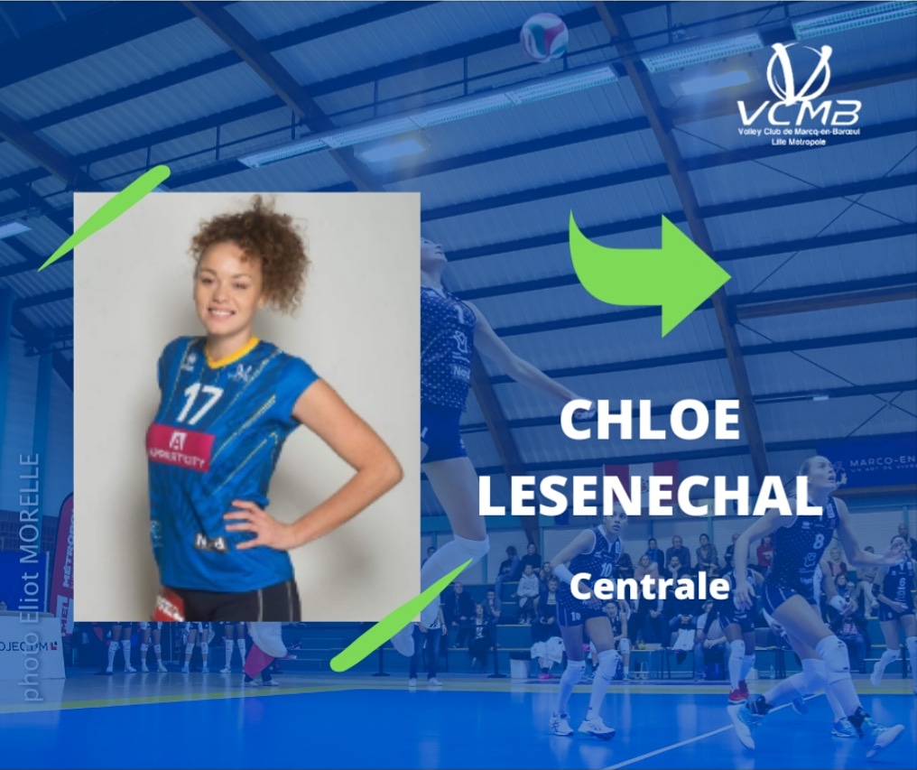 Marcqvolley's tweet photo. [MERCATO]

💥 Nouvelle recrue (déjà connue) pour le #VCMBLM pour la saison 2020-2021 ! 

🏆 CHLOE LESENECHAL🏆
➡ Centrale
🇫🇷 Française
🔝 1,81m
💥 2 saisons au #VCMB: 2016-18

#Volley #recrue #Saison2021 https://t.co/bGSf218WPJ