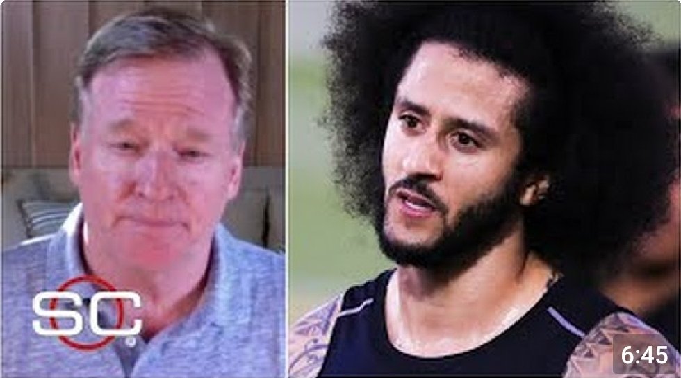 NuBlackVision's tweet photo. After #WhiteBalling @Kaepernick7 from the #NFL for 4yrs &amp; taking his best years of football &amp; millions of dollars. Commissioner #RogerGoodell says #Kaepernick7 deserves a job in the NFL And encourages owners to sign him! #ImWithKap
#KennyStills
#EricReid
 https://t.co/UreehxL84Y https://t.co/ychWghctlv