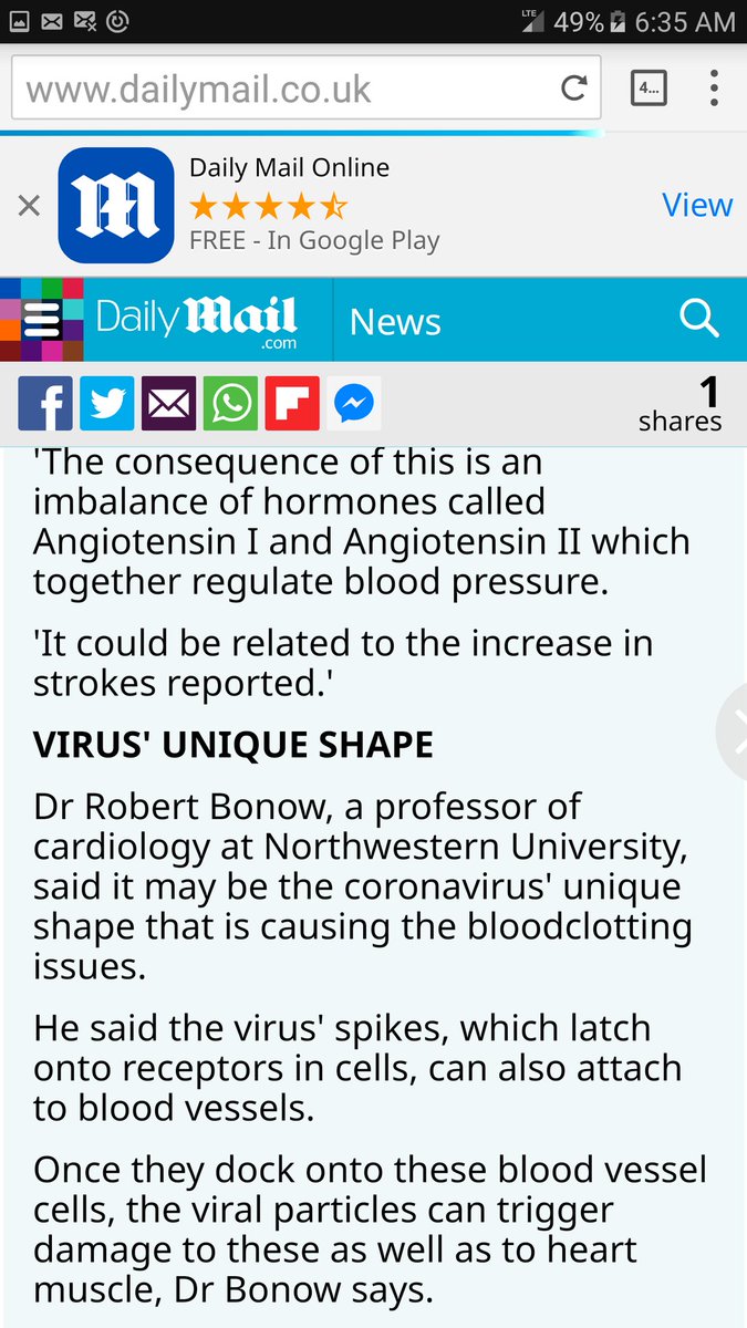 Adding to my threadThis is a really good read on how the  #CoronaVirus attacks the bodyIt explains the devastating effects it has on organs, etc.The spikes on the virus are little proteins that are looking for receptors on the cells they attach onto https://twitter.com/MailOnline/status/1272826513495330816?s=19