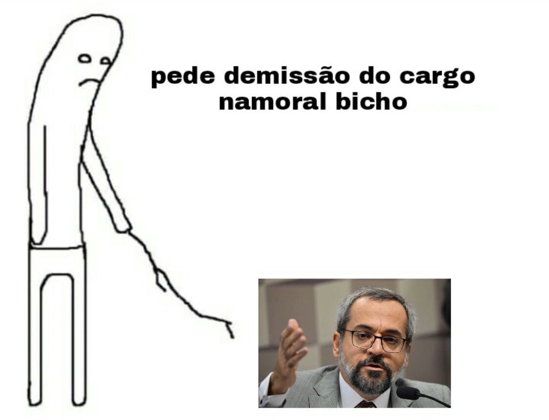 Weintraub vai me representar quando pedir demissão, incompetente do caralho, não consegue cumprir prazos....  Zero responsabilidade desse lixo #WeintraubMeRepresenta