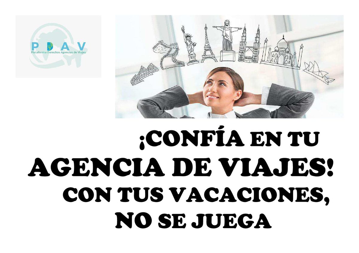 argarviajes's tweet photo. Leitour Viajes con la campaña de la PDAV, Plataforma por los Derechos de las Agencias de Viaje,como no puede ser de otra manera.Porque con sus vacaciones "No se juega". Porque no podemos parar.
#PDAV #plataformaderechosagenciasviaje #contuviajenosejuega #confiaentuagenciadeviajes https://t.co/XkFDYIHlsS