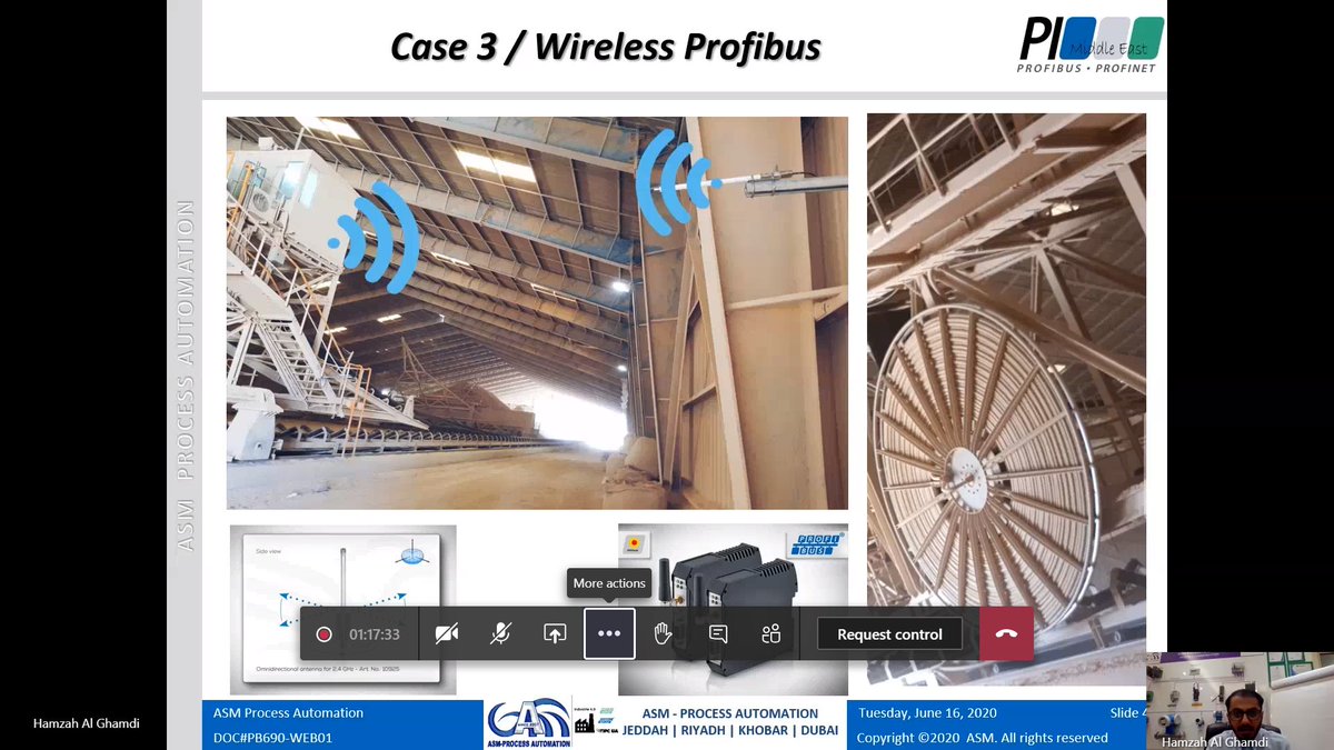 profime's tweet image. Now Happening ... #PROFBUS in 1hr webinar with more that 50 Participants using @Microsoft_Saudi platform ... feel free to ask us; middle.east@profibus.com ... 
#Network #ASM #WeCreateSolutions #PROFINET #IndustrialAutomation