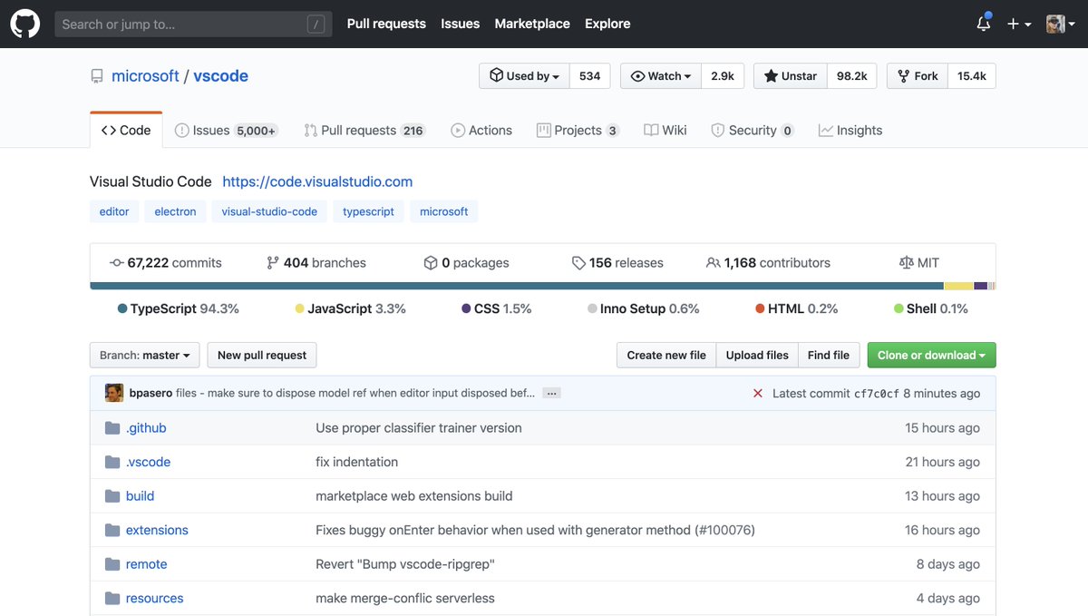 ayatokura's tweet image. 「VS CodeはTypeScriptで書かれている。」
という事実をせっかくなので広めていきたい。
github.com/Microsoft/vsco…
#tsjp #TypeScript #VSCodejp #VSCode #OSS