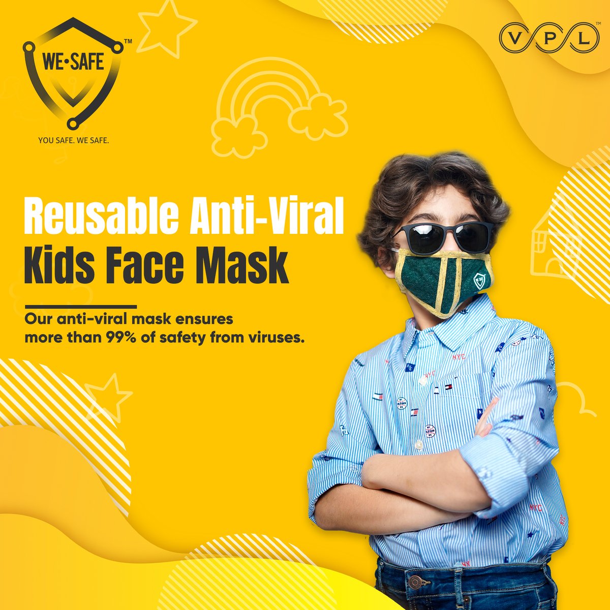 vardhmanpolytex's tweet photo. 𝗟𝗮𝘂𝗻𝗰𝗵𝗶𝗻𝗴 𝗙𝗼𝗿 𝗞𝗶𝗱𝘀 Protection of Kids should be overlooked!
The First of its kind* Anti-Viral Face Mask for Kids with 𝗺𝗼𝗿𝗲 𝘁𝗵𝗮𝗻 𝟵𝟵% 𝗼𝗳 𝗳𝗶𝗹𝘁𝗿𝗮𝘁𝗶𝗼𝗻 𝗲𝗳𝗳𝗶𝗰𝗶𝗲𝗻𝗰𝘆 and Three-layered protection keep your kids protected.⠀
We Care for You!⠀ https://t.co/oLk3zAehe4