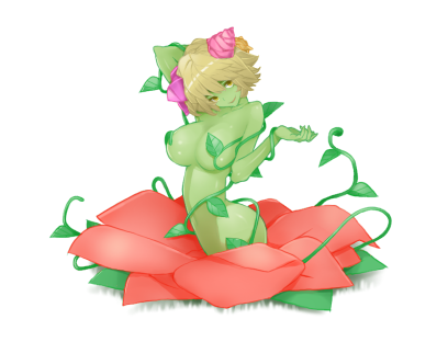 #モンスター娘 #アルラウネ
アルラウネさんのイラスト 