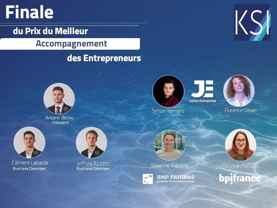 KSIecm's tweet photo. KSI Centrale Marseille a été sélectionnée pour la finale du Prix du Meilleur Accompagnement des Entrepreneurs. 🔥 Un grand merci au jury représenté par @BNPParibas,  @Bpifrance et @cnje pour leur écoute, leur bienveillance et le temps d'échanges privilégié avec eux.
#WeAreJE  💙 https://t.co/ISwJd0cOrL
