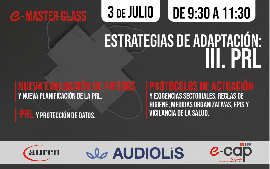 ecapEscuela's tweet photo. ¡TENEMOS UNA CITA EN JULIO! 📆 Los días 1, 2 y 3.
👩‍⚖️ El trabajo tras el estado de alarma. ¿Nueva normalidad o cambio de escenario? 👨‍⚖️
💥LOS TRES CURSOS POR SOLO 100€💥
¿A qué esperas? 💻 Las plazas son limitadas
¡¡INSCRÍBETE!! 📩 info@e-cap.es 
@Auren_Spain @audiolis https://t.co/aCKk9xkL8X