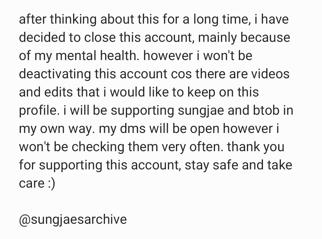 CLOSE. Thank you for supporting this account until now.