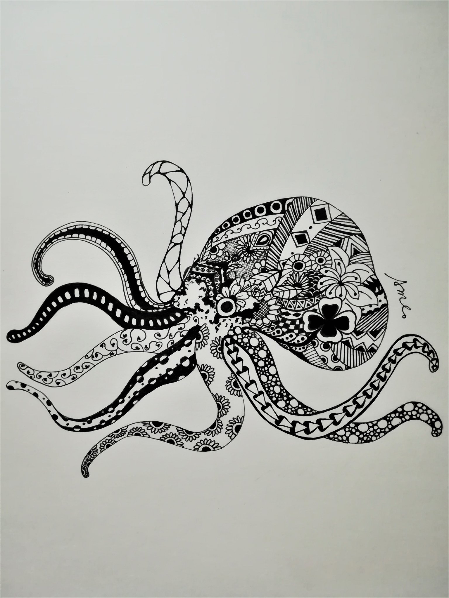 油絵 たこ