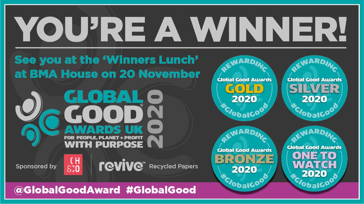 Congratulations <a href="/CyT_UK/">Concha y Toro UK</a> <a href="/ConoSurWines/">Cono Sur Wines</a> + <a href="/NorwichCC/">Norwich City Council</a> + <a href="/childbase/">Childbase</a> – you’re all placed in a top spot in 2020 #GlobalGood Climate Action of the Year! Will it be Gold, Silver, Bronze? Find out by following our revised schedule here &gt; ow.ly/Hzo030qBCNm Sponsored by <a href="/ThePlanetMark/">PlanetMark</a>