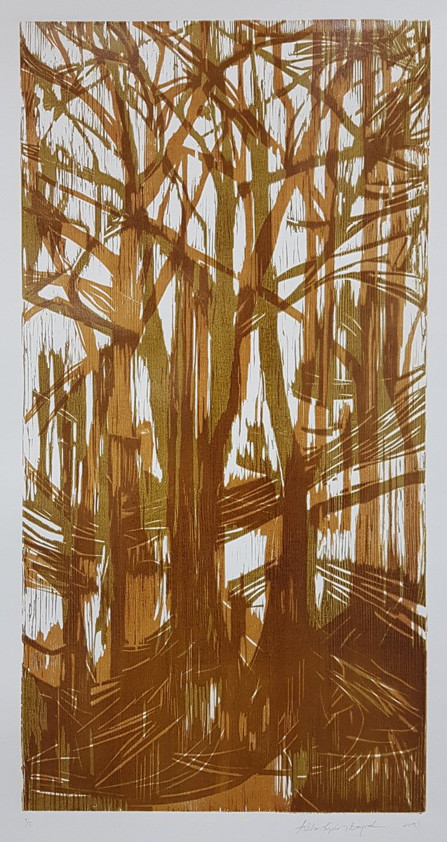 #woodcut #2019 #100x70cm. #altinağaclar #goldentrees #kazdağları #aslıhankaplanbayrak