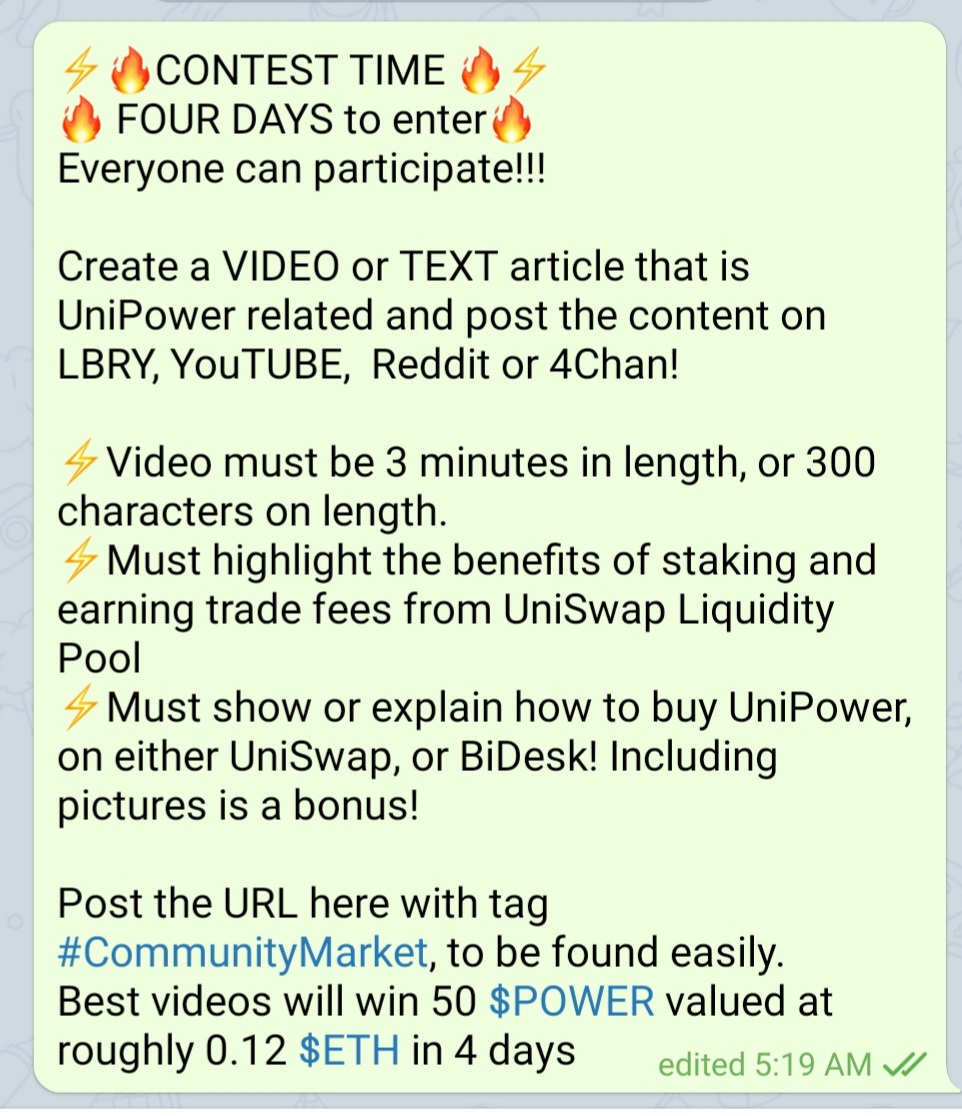 UniPOWER Community tweet media