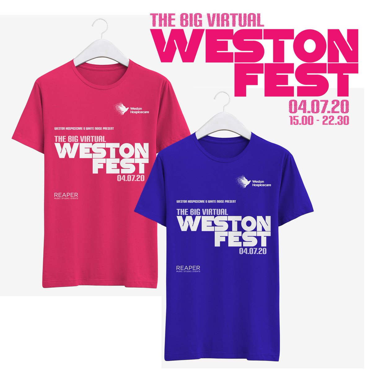 WHCHospice's tweet image. Our exclusive The Big Virtual Weston Fest t-shirts are now on sale! The first step to building your very own festival, more ideas to come in your Fest Pack soon! Buy today: bit.ly/WestonFestTshi…