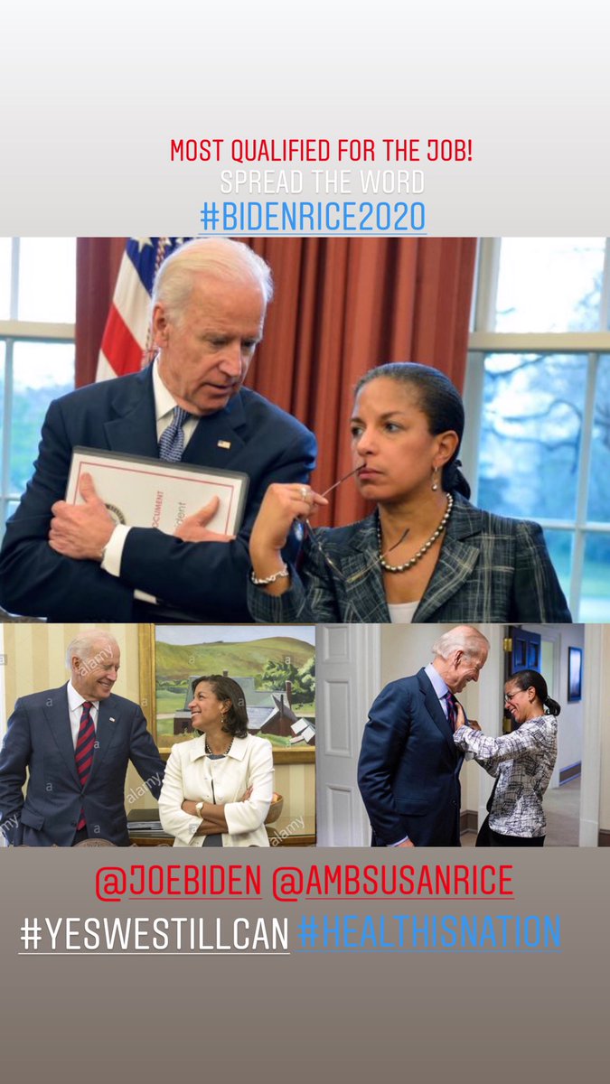 #BidenRice2020 🙏🏽 @JoeBiden @AmbassadorRice #YesWeStillCan #HealthisNation @BarackObama