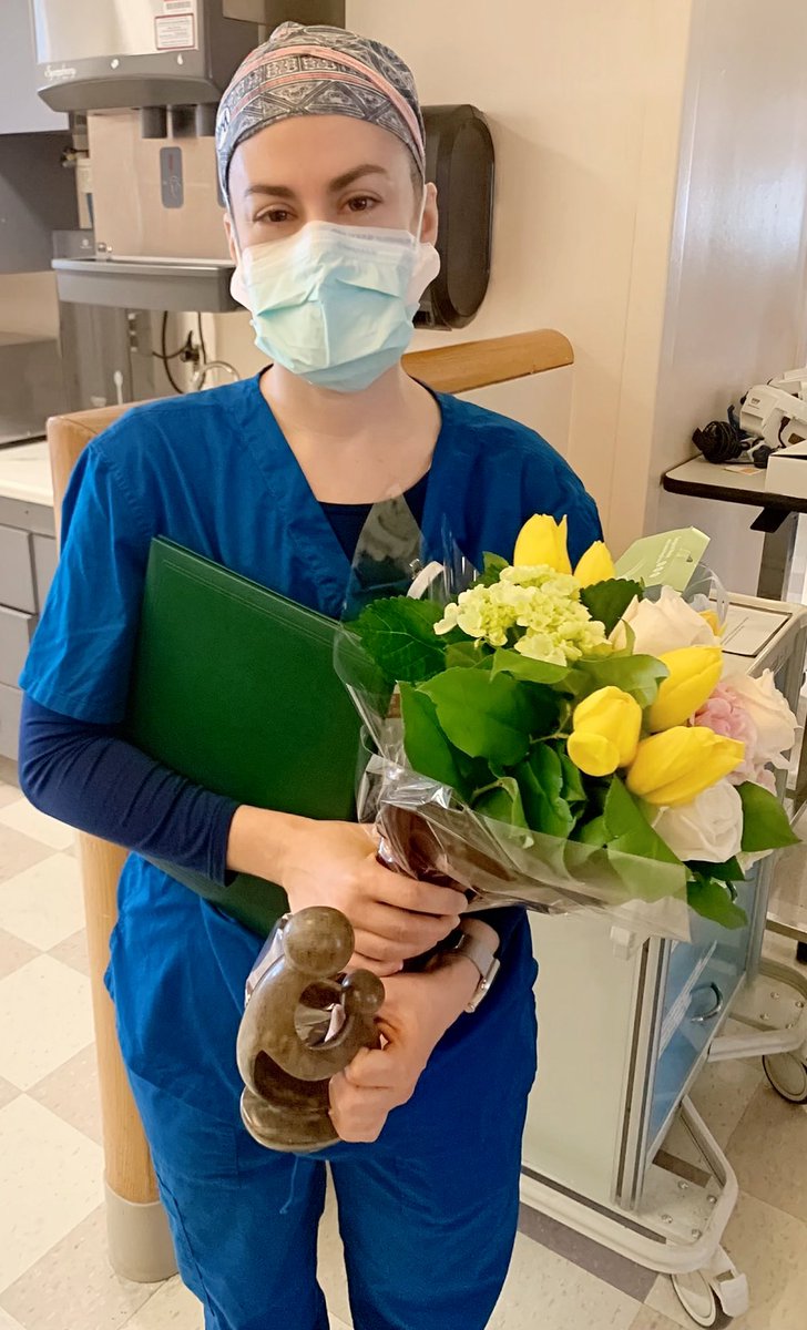 JoanHalpern's tweet photo. Congratulations to our newest @nyphospital Lower Manhattan Daisy Award 🌼 recipient Stefanie Rudnicki, BSN,RN,CCRN from the ICU. Nominated by a patients daughter for her compassion, kindness, comfort and care not only of her mother but the entire family. #powerfulconnections https://t.co/BZMV2FCg3W