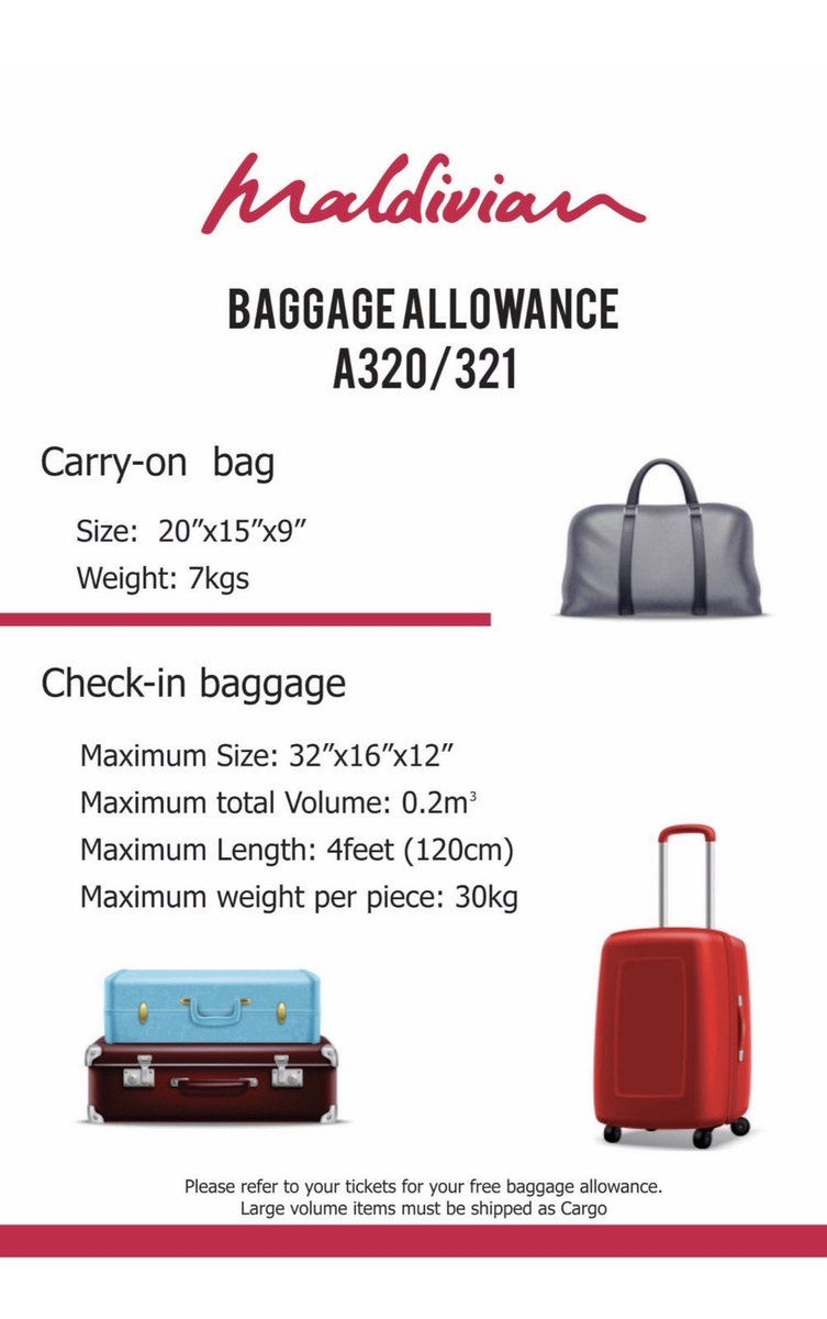 Baggage allowance on our A320/A321