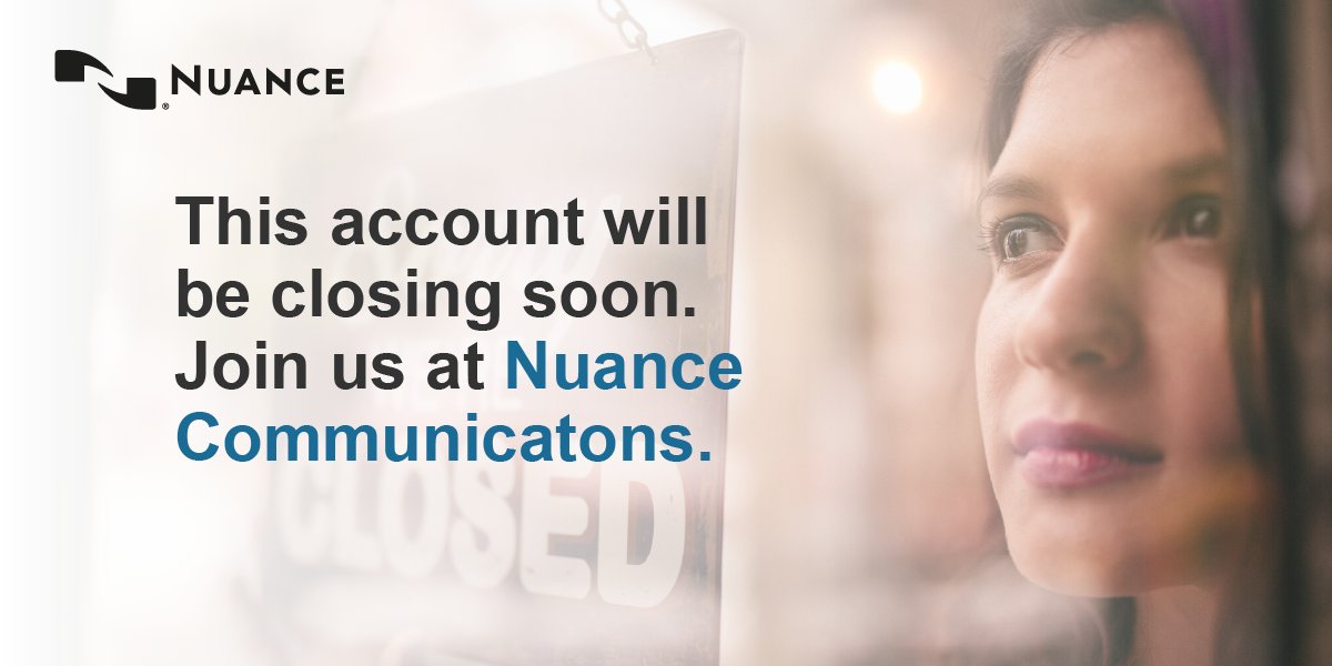 DragonTweets's tweet photo. We're on the move! We'll be sharing all our future updates over on @NuanceInc.  

Be sure to join us today! #Dragon https://t.co/ZcOFLSPenu