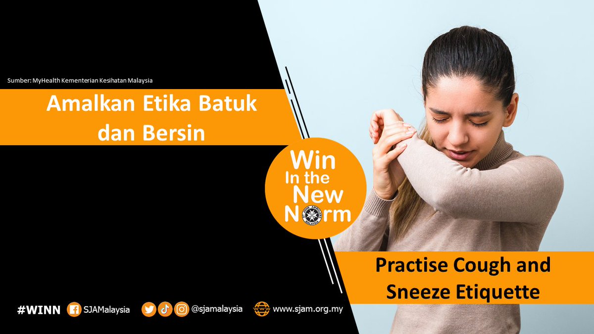 hoongling's tweet photo. Practise cough and sneeze etiquette at all times. Wash hands if in contact with body fluid when coughing or sneezing. 
#WINN
#CommunityReminder https://t.co/PIajBGpsGb