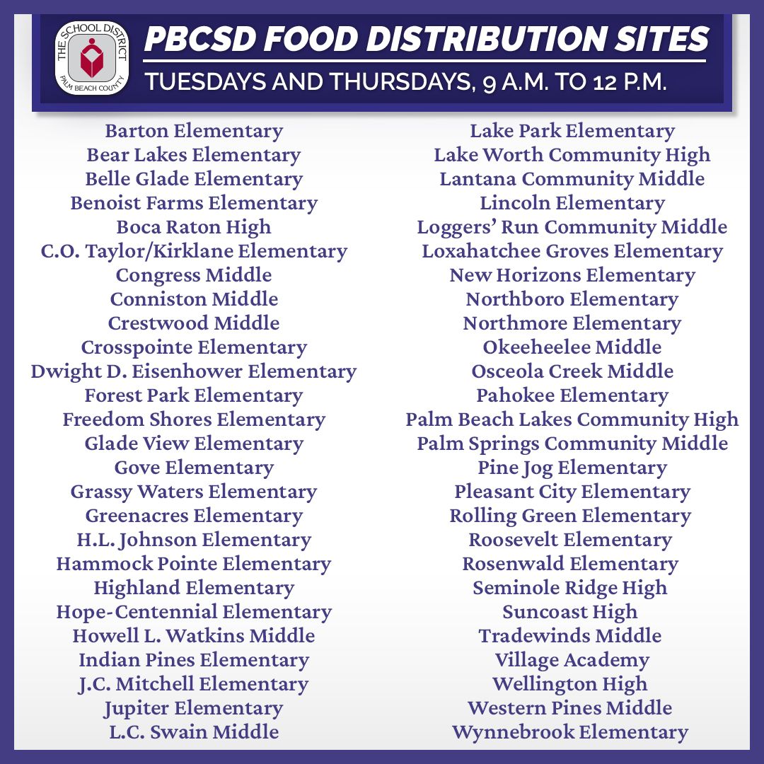 The School District Of Palm Beach County 3 Million Meals Served In 3 Months And We Re Not Stopping There Pick Up Free Food For Kids All Summer Long On