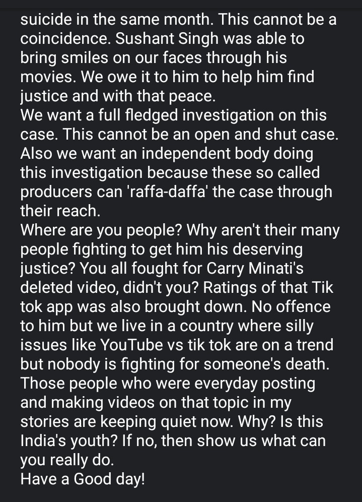 Anonymo46326383's tweet photo. #JusticeForSushantSinghRajput
#BoycottNepotism 
Everytime I see his smile, I just can't control my emotions .
I don't know if this is read by anyone. Hope this reaches to the maximum people https://t.co/PxWqE9hJH5