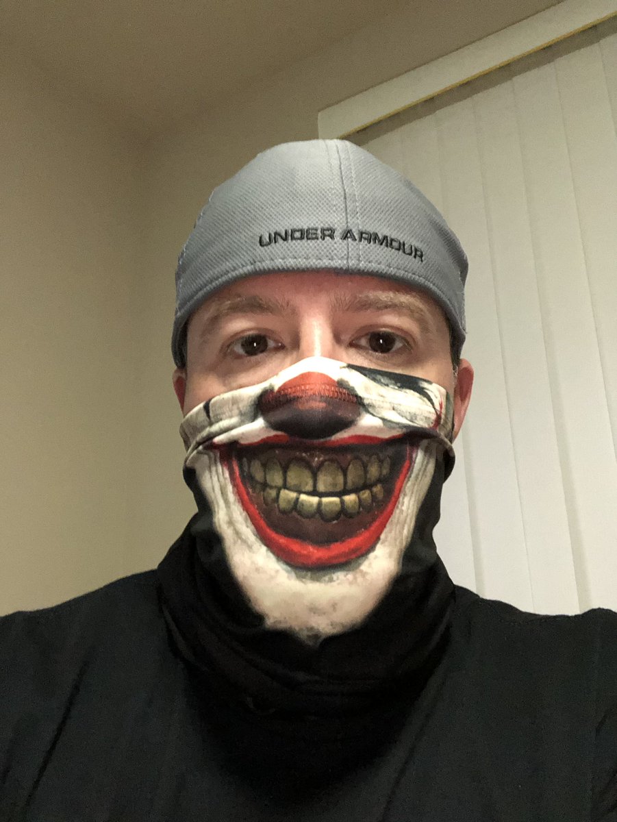 stumpybushman's tweet image. Who says that you can’t have fun wearing a mask #immortalmask #underarmour #fukcovid19