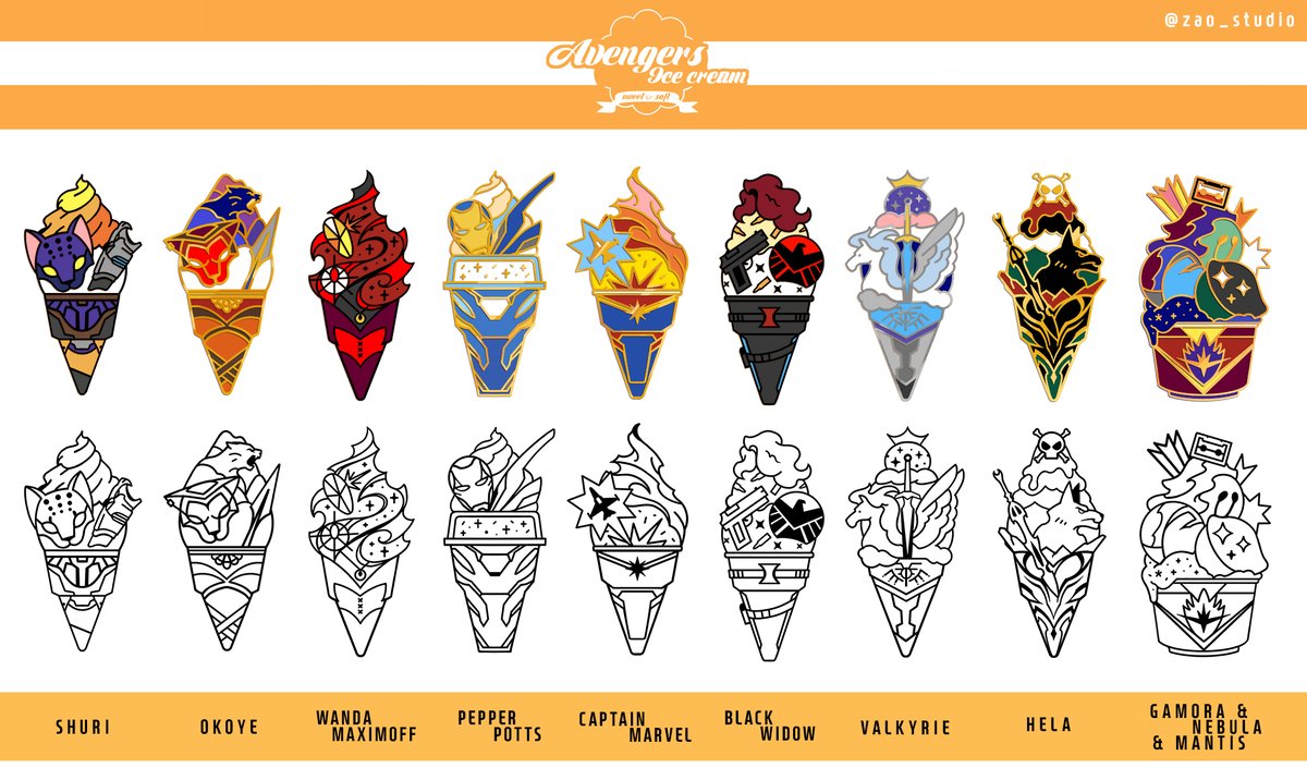 ❤️RT감사합니다❤️

💥마블의 여성 히어로들💥

캡마 블위 페퍼 완다 발키리 헬라 슈리 오코예 가오갤즈

디테일하고 컬러풀한 뱃지로 모두 모였어요!

아이스크림 판매대: witchform.com/deposit_form/2…

🚚타물품과 합배송 가능 / 다른 신청폼은 타래에 / 문의는 DM