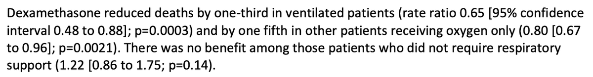 EMManchester's tweet photo. LATE BREAKING ADDITION!!!!

Dexamethasone NNT of 8 for ventilated patients in the RECOVERY trial.

First drug to show real benefit 

PING @PeterHorby @stemlyns

https://t.co/3OaSEjaXAZ https://t.co/h17eUQg1ii