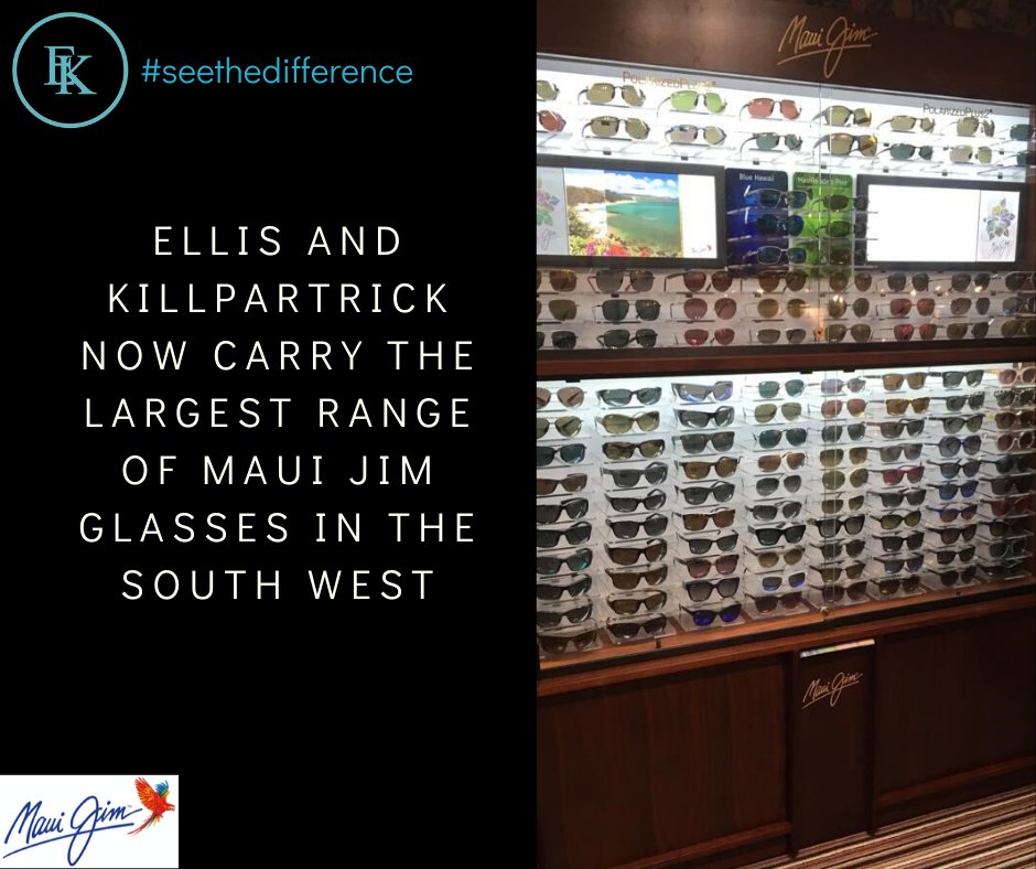 EandKBath's tweet photo. Recommended by @SkinCancerOrg, Ellis and Killpartrick now carry the largest range of @OfficialMauiJim sunglasses in the South West

Come and see for yourself

#optician #eyewear #style #fashion #eyes #luxuryeyewear #seethedifference #fashioneyewear #eyecare #sunglasses #beautiful https://t.co/ziOPf1C8hc