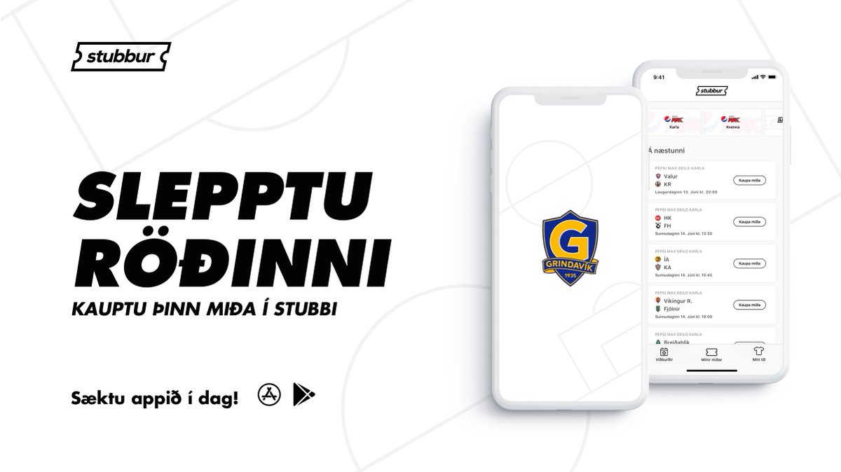 Ársmiðasala er í fullum gangi í Stubbi!

Hægt er að velja um þrjá tegundir af Árskortum:
💛Fullorðnir: 11.990
💙Ungmenni (16-25 ára): 5.990
💛Stuðningsmannakort: 50.000

Fáðu alla þína miða beint í símann!

stubbur.app