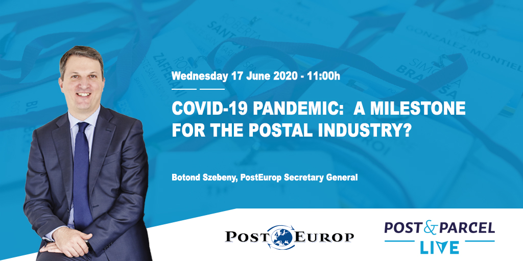 PostEurop's tweet image. We are excited that our Secretary General, @SzebenyB will be presenting at the Post &amp;amp; #Parcel live event on Wednesday 17 June 2020.  

He will be delivering his keynote during the “Postal Perspectives session”.  Stay tuned.

#postandparcel #postandparcellive