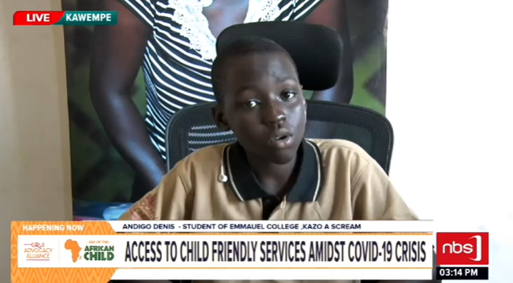 Andigo Denis: The government should increase curfew time to help parents earn something for their children. The law enforcers should also be trained to handle people professionally.
#DayOfTheAfricanChild #DAC2020 #NBSUpdates