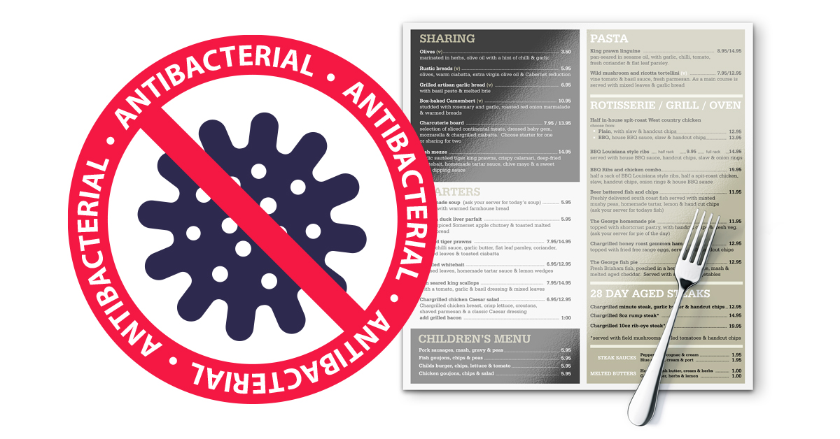 AVAILABLE NOW! Revolutionary new antibacterial menus which eliminate 99% of bacteria, no matter how many times they're handled. 

stressfreeprint.co.uk/shop/other-pro…
