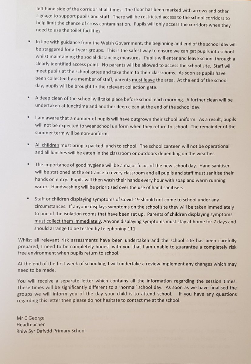 RhiwSyrDafydd's tweet photo. Here is a copy of the letter that was sent home to parents yesterday.  You can also download a copy from the school website https://t.co/F59v6LgQ2F The letter can be found on the Parents page. Many Thanks https://t.co/VJ0VnEaNLU