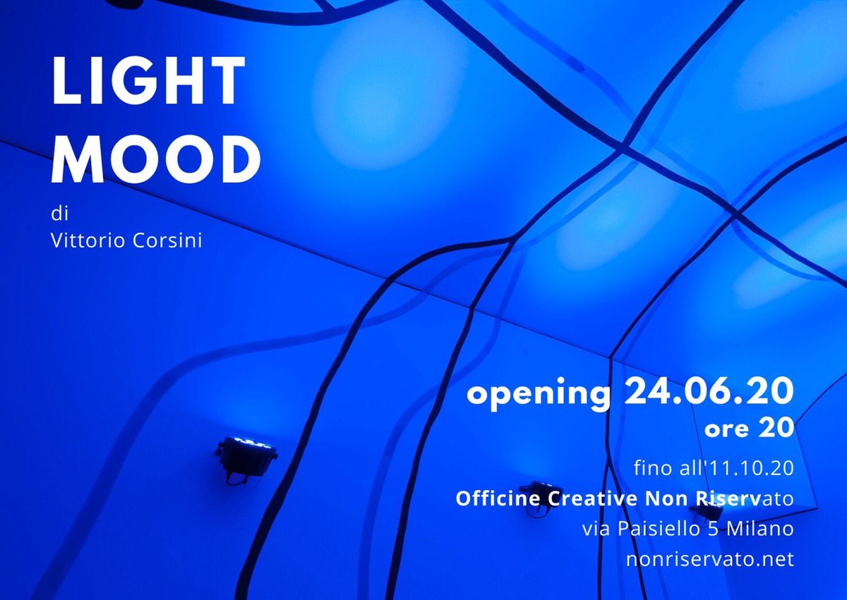 *Lighmood* è un intervento di #VittorioCorsini per lo spazio di <a href="/NonRiservato/">Non Riservato</a>, che attraverso un algoritmo che analizza <a href="/Twitter/">Twitter</a> interpreta in tempo reale lo stato d'animo degli italiani, secondo lo schema-colore elaborato da Robert Plutchik. dalle ore 20:00 del 24.06 #weareopen