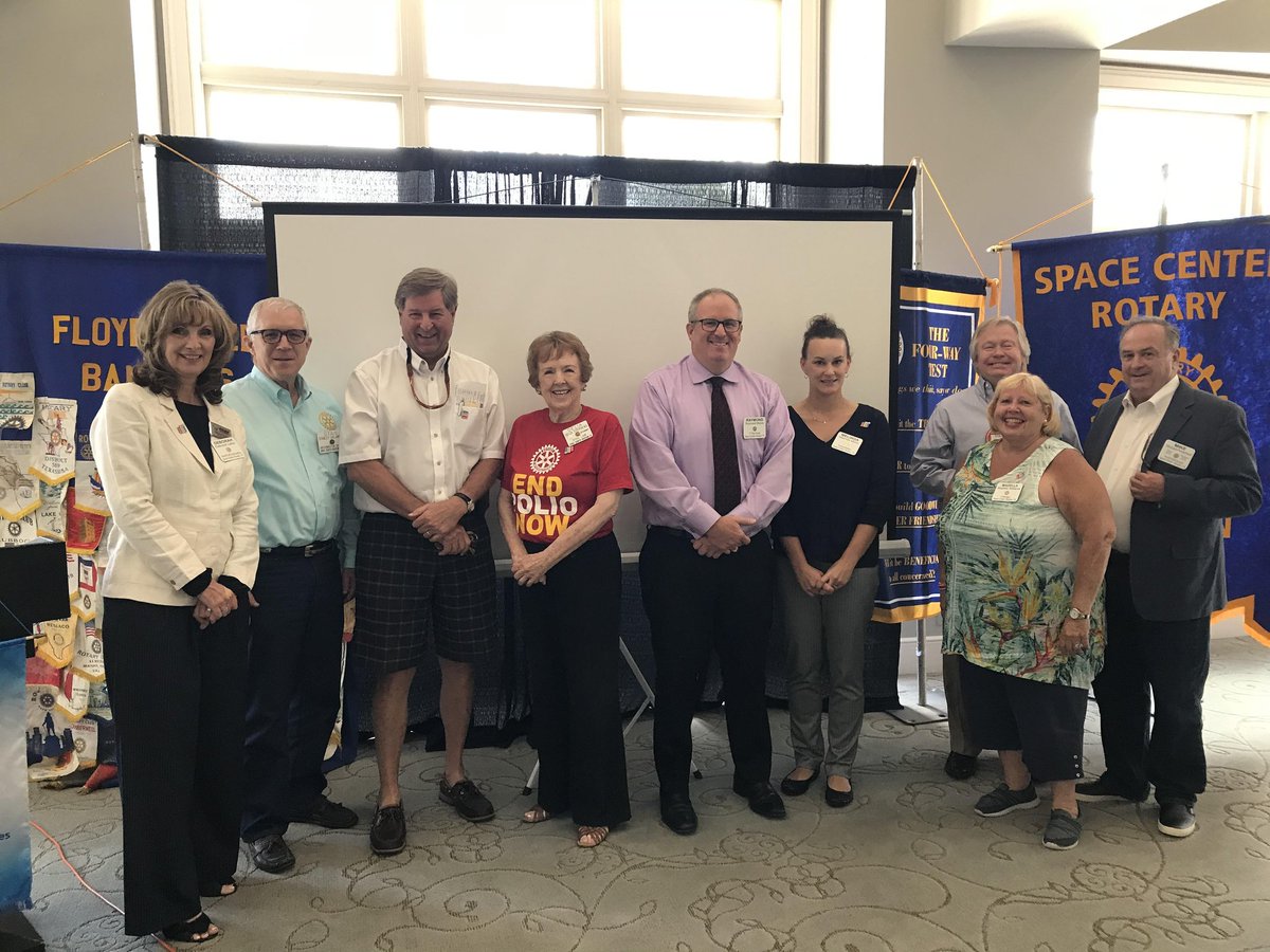 Today we installed our newest Board members.  Deborah Laine, Stan Galanski, Walt Huff, Delia Stephens, Ray Moore, Melinda Mintz, Madella Williams and Michael Porterfield. Not pictured are Michelle Krueger, Mike Holt, Mark Hollis and Kippy Caraway. 
#rotary
#spacecenterrotary