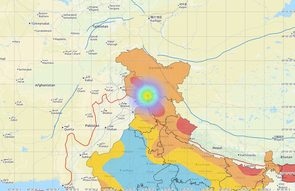 IMD_Earthquake's tweet photo. Earthquake of Magnitude:3.9, Occurred on 16-06-2020, 14:10:10 IST, Lat: 33.02 &amp; Long: 75.85, Depth: 5 Km ,Location: 85km E of Katra, Jammu and Kashmir, India for more information https://t.co/cxqMJTorOK https://t.co/bDGFap3Ga1