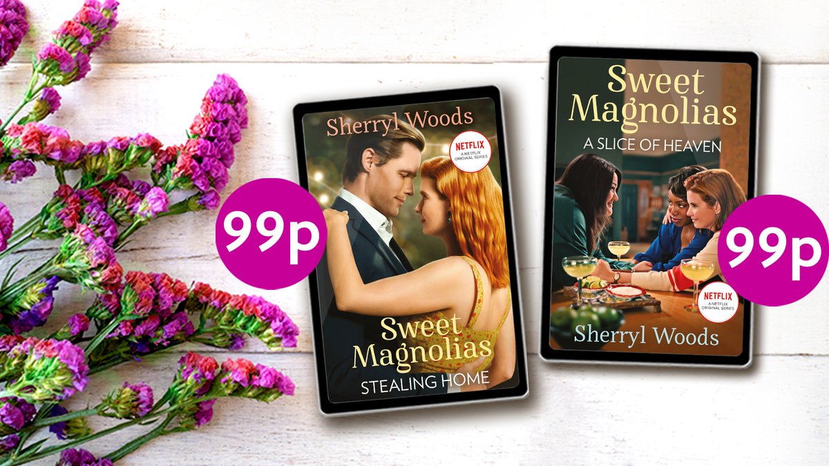 MillsandBoon's tweet photo. Binged #SweetMagnolias on @netflix and still want more? 📺👀 FABULOUS NEWS! The first two books in this bestselling series by @sherryl703 are just 99p! 💖

Bag this bargain now via: https://t.co/jJvzmlzP5n ✨ #kindledeals https://t.co/X4WMmjsBFV